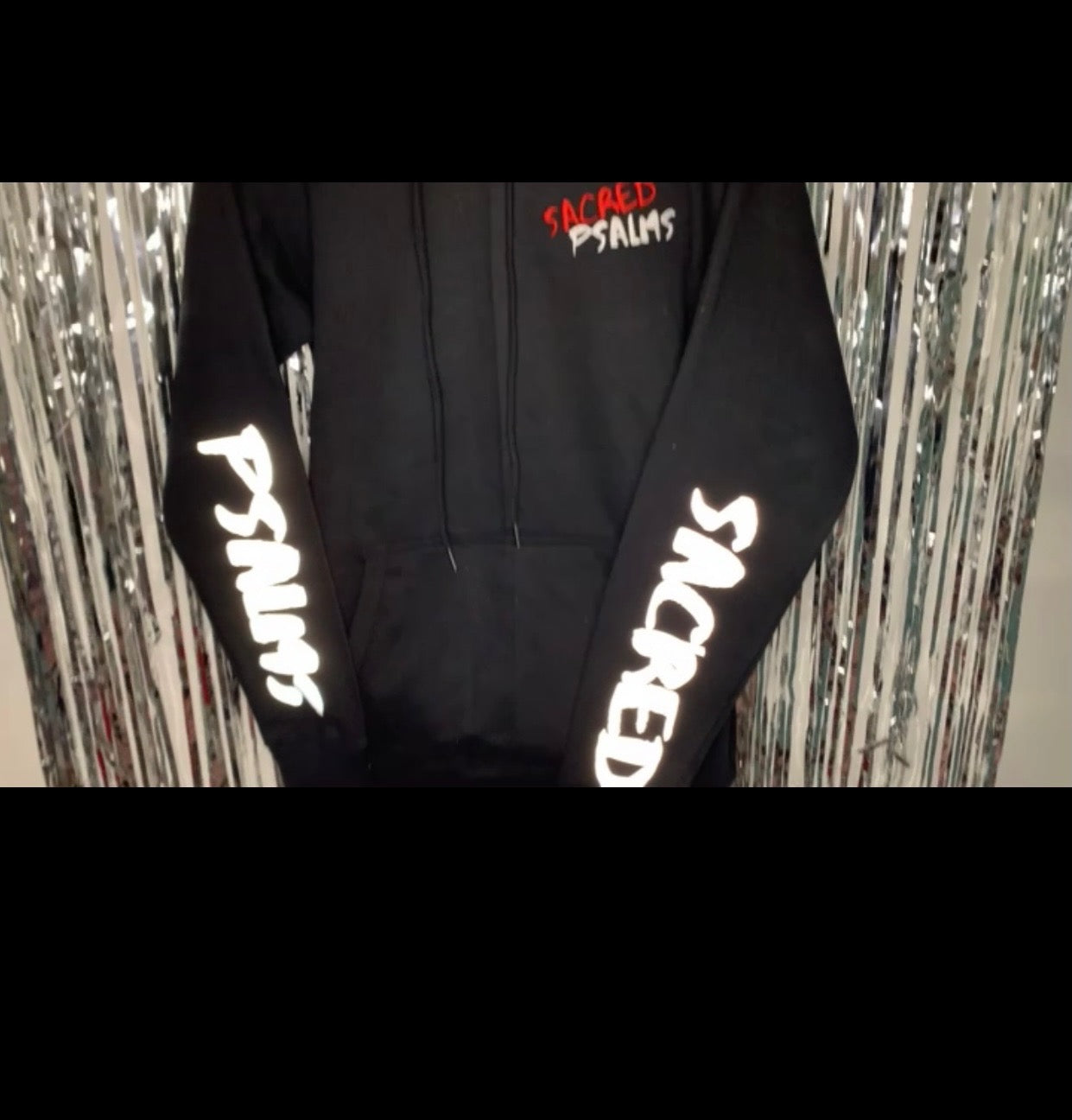 Black Reflective arm Hoodie